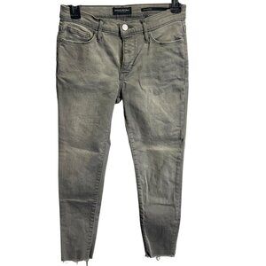 Banana Republic 26P Gray Mid-Rise Skinny Jeans‎ Distressed Hem
